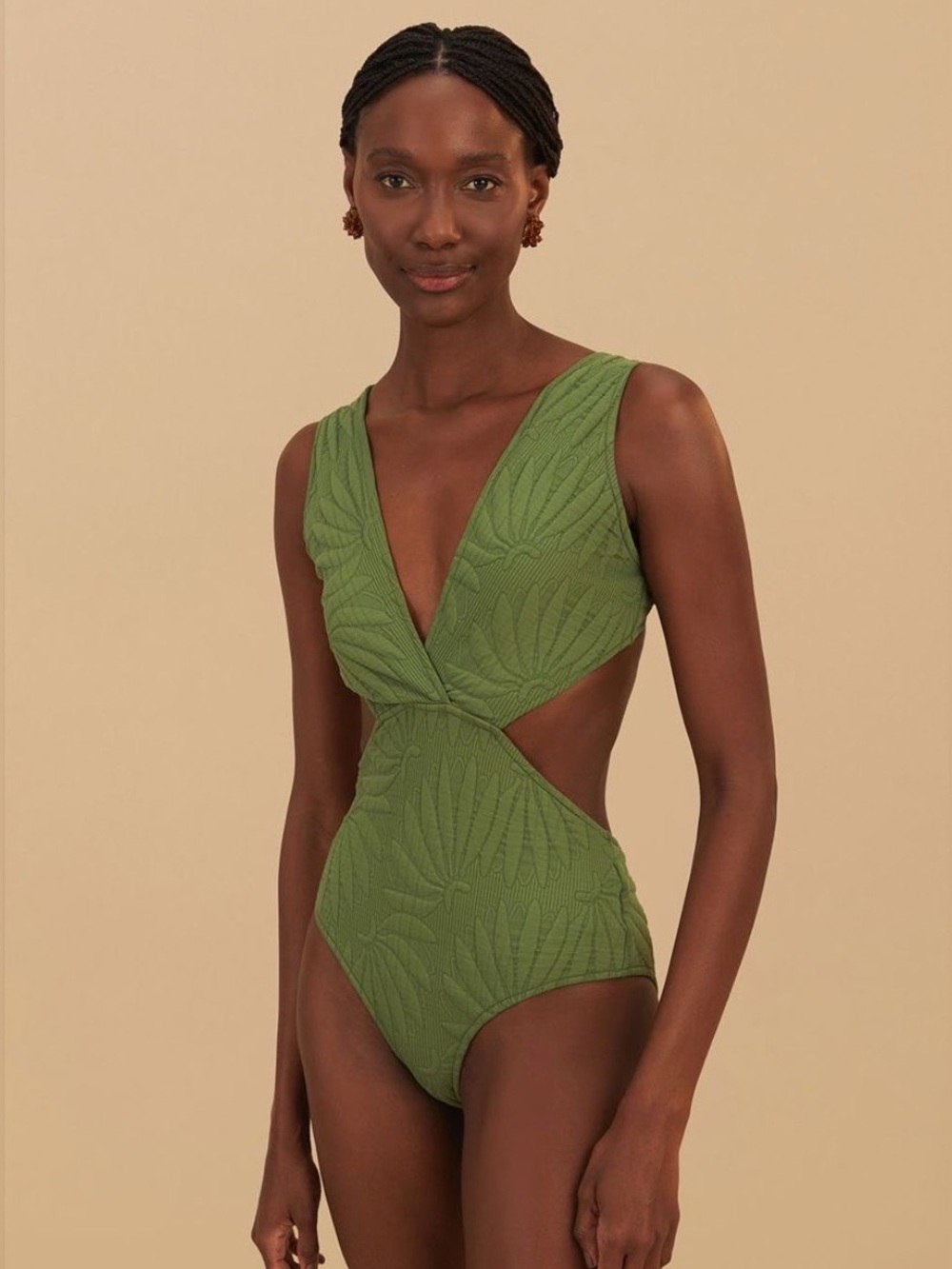 Farm Rio Green Copabanana Matelasse One Piece